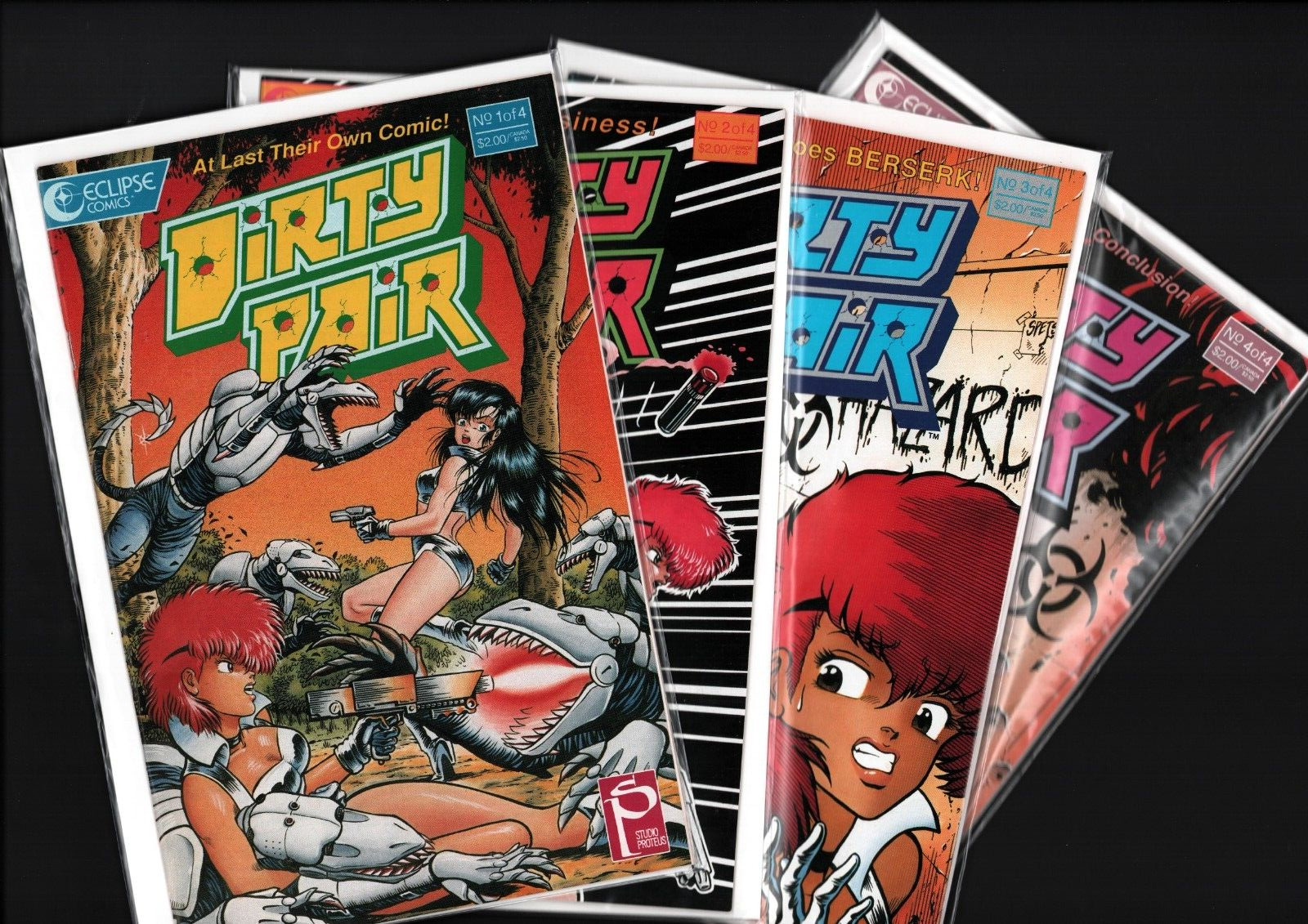 DIRTY PAIR / Complete Series 1-4 / ECLIPSE COMICS- (9.0 OB) 1988
