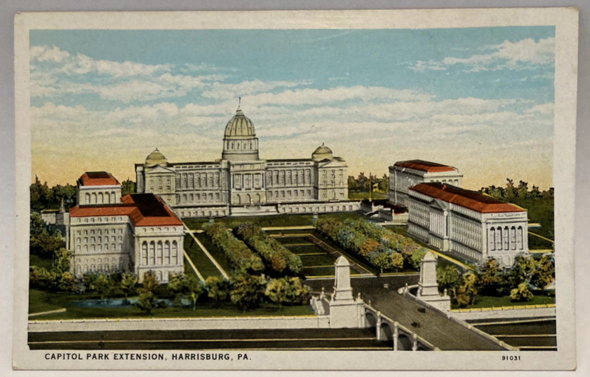 Capitol Park Extension, Harrisburg PA Pennsylvania White Border Vintage Postcard