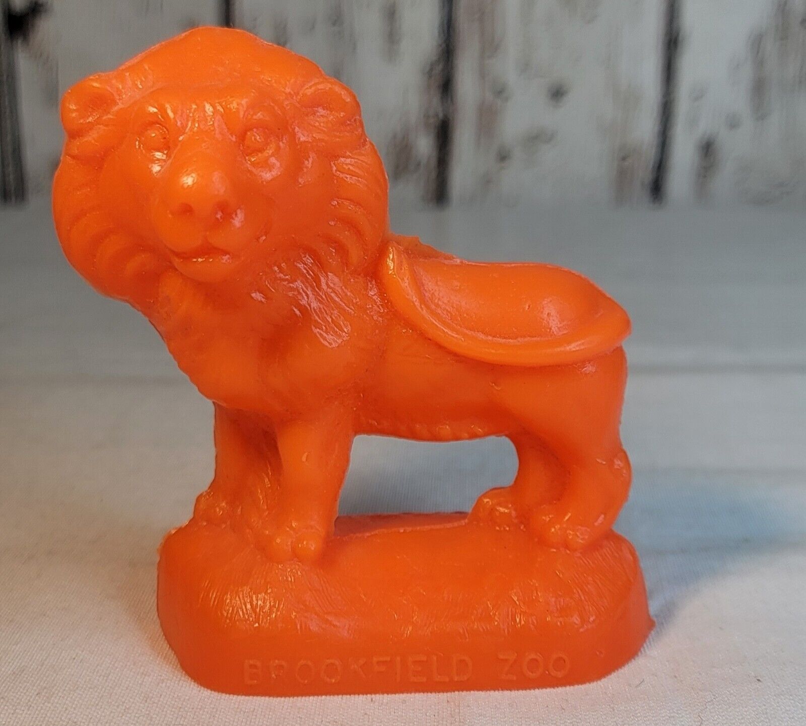 Mold A Rama Souvenir Plastic Brookfield Zoo Chicago Orange Lion Vintage
