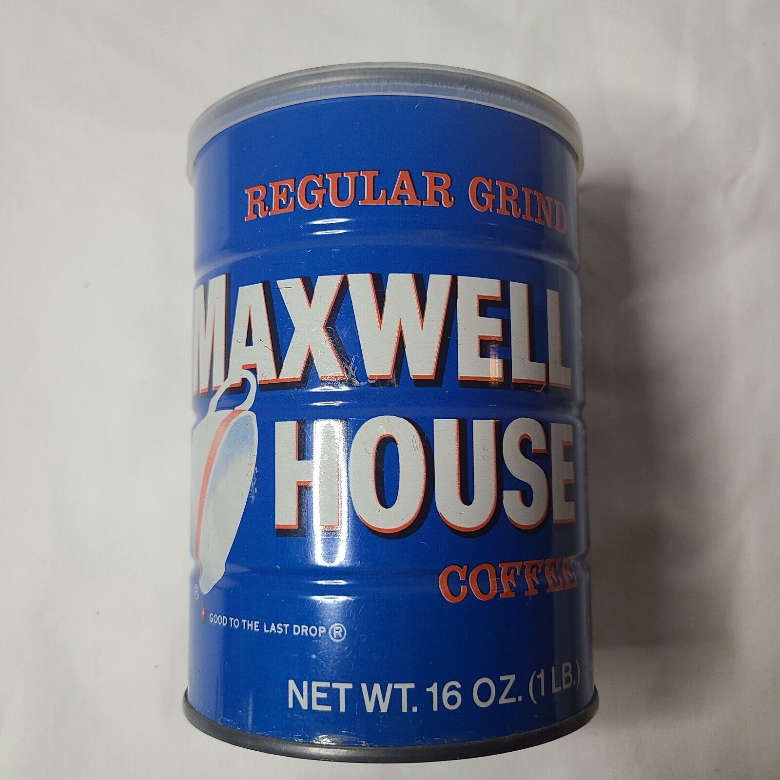 Vintage Maxwell House Coffee 16 oz Regular Grind (WITH LID, TIN ONLY)