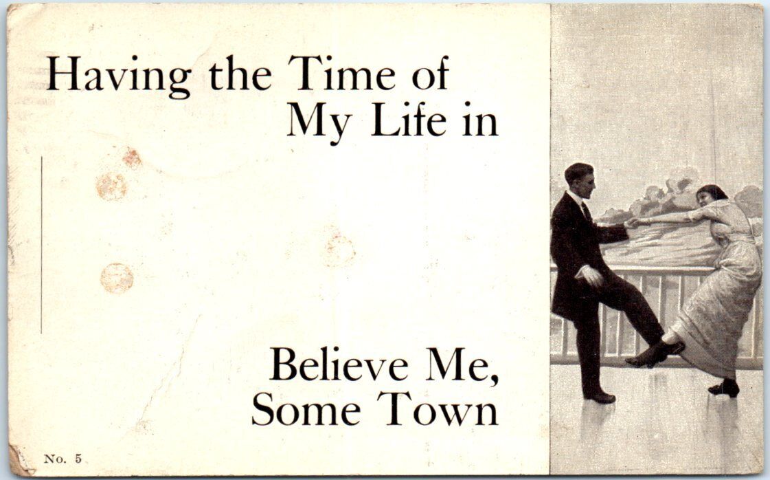 Having the Time of My Life in Believe Me, Some Town with Lovers Art Print