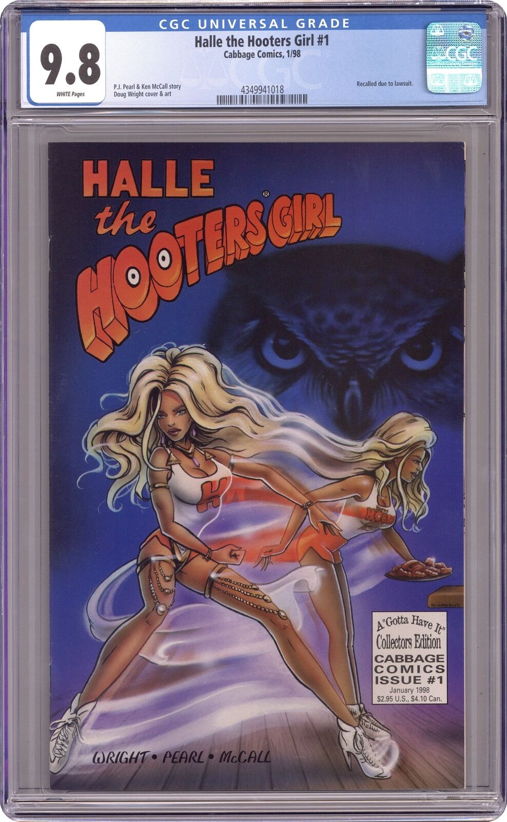 Halle the Hooters Girl 1A CGC 9.8 1998 4349941018