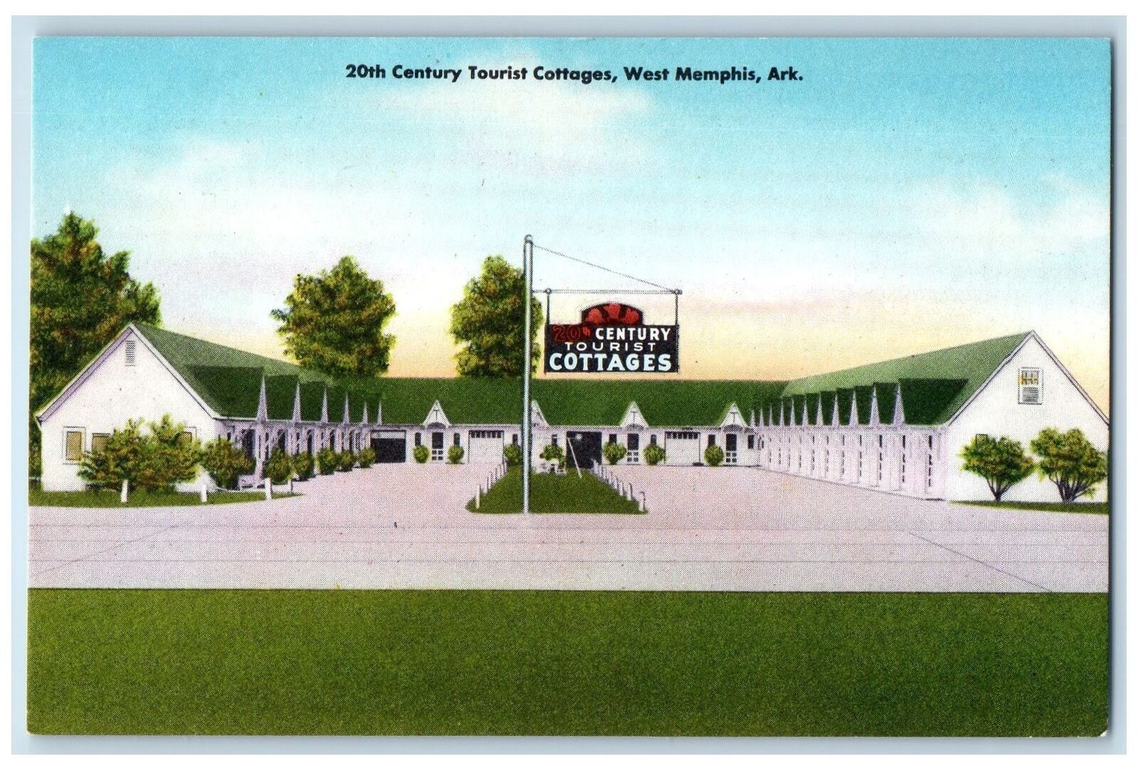 c1950's 20th Century Tourists Cottages West Memphis Arkansas AR Vintage Postcard