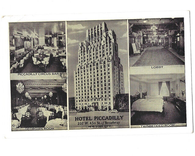 c.1900s Hotel Piccadilly New York City NY Multi View Postcard UNPOSTED
