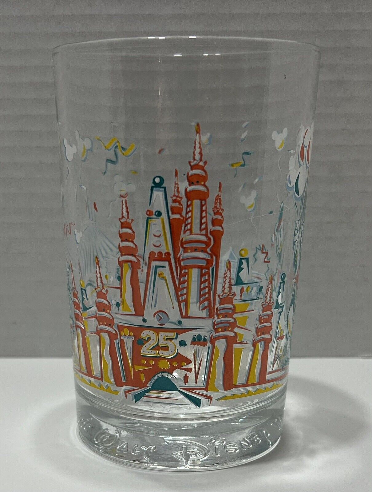 Vintage McDonald\'s Walt Disney World 25th Anniversary Glass Magic Kingdom