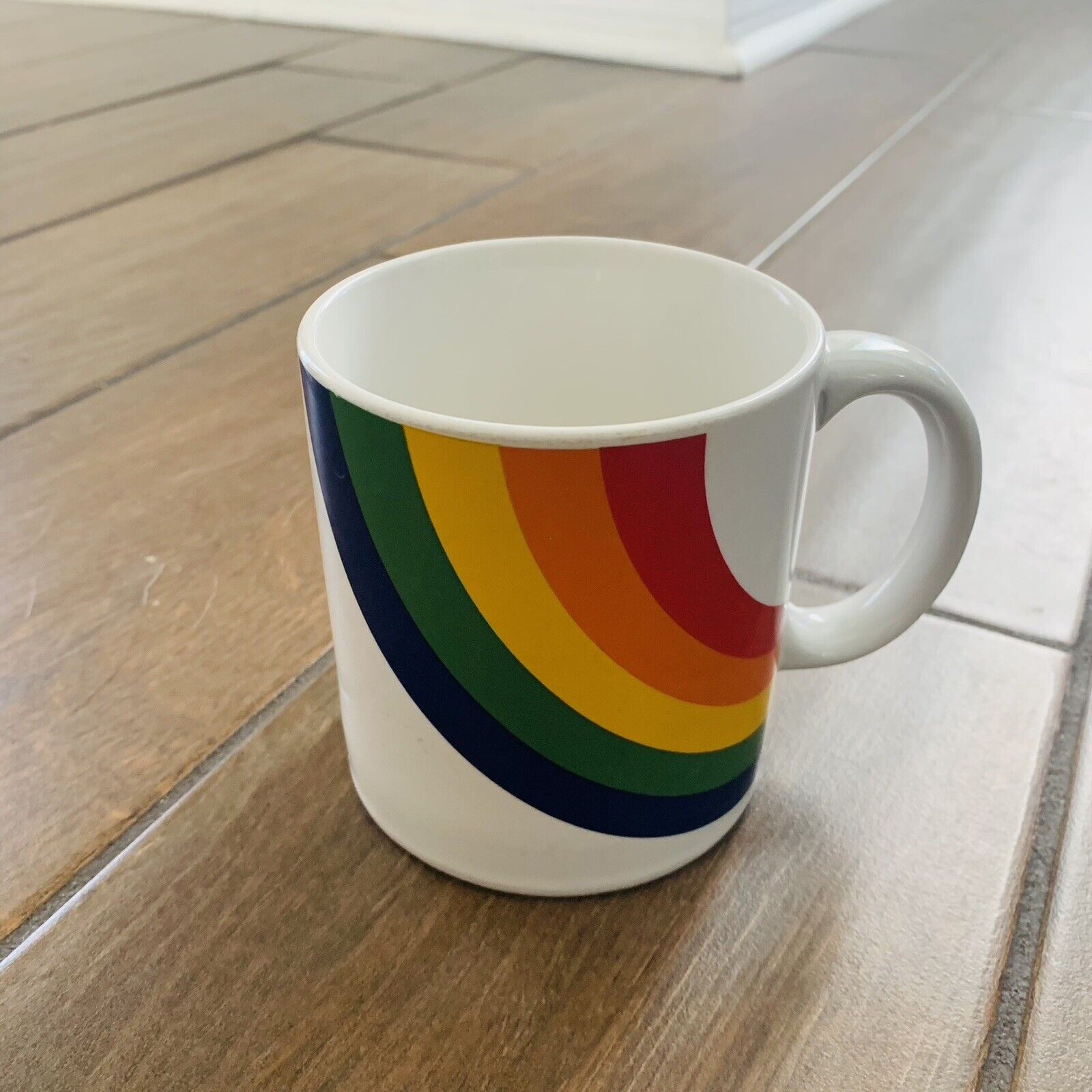 Vintage 1980’s FTD Rainbow Coffee Mug Pick Me Up Stranger Things One Direction
