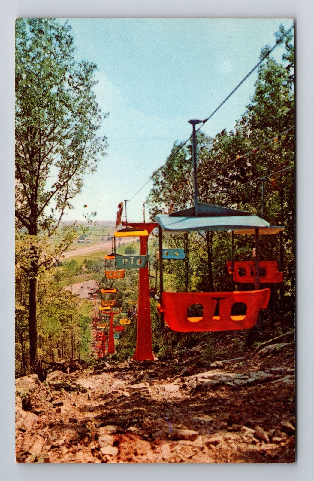 Cave City KY-Kentucky, Cave Country Chair Lift, Antique Vintage Postcard