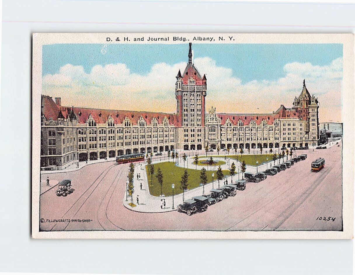 Postcard D & H and Journal Building Albany New York USA