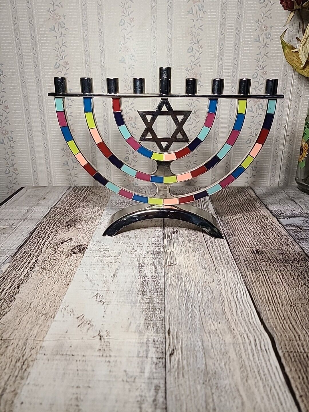 Hanukkah Menorah Star of David Chanukah Festival of Light Candelabra , Judaica