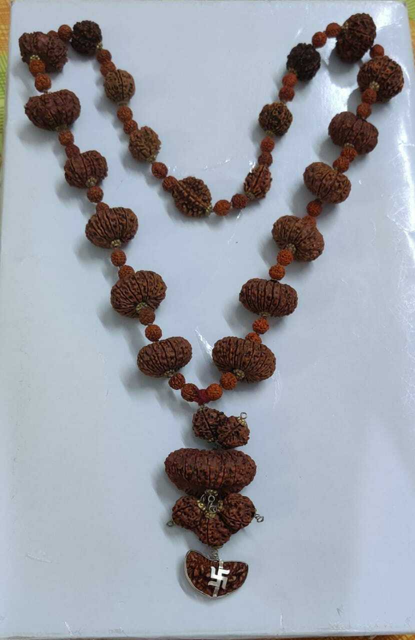 Rudraksha Siddha Mala - Collector Size /Combination of 1 Mukhi Till 21 Mukhi Rud