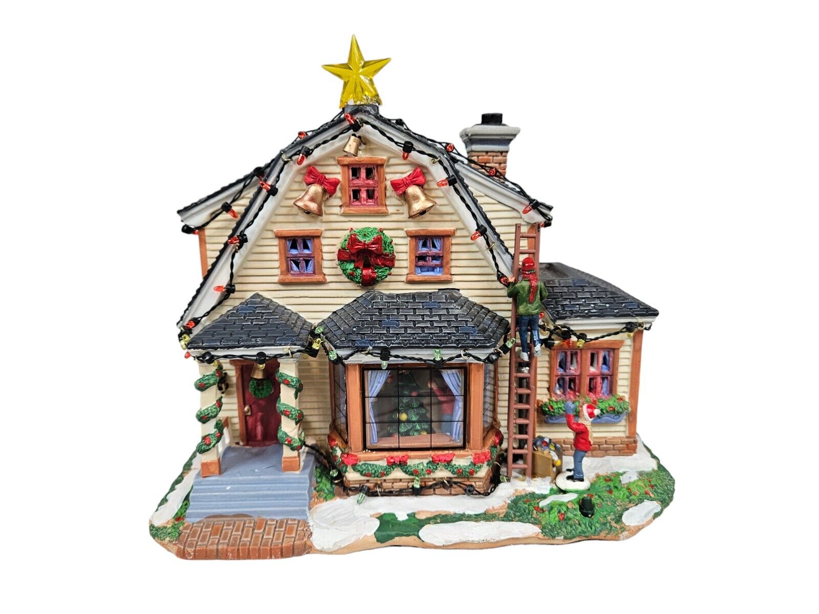 Lemax Retired Decorating the House Musical Light-Up Christmas House