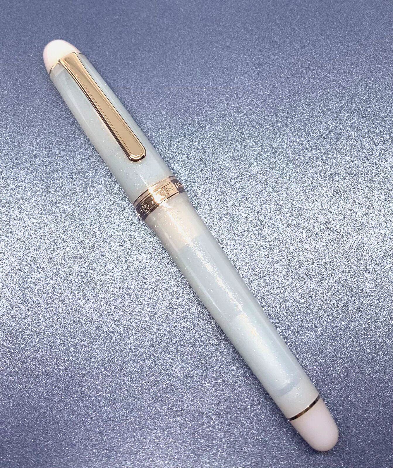 PLATINUM #3776 Century Fountain Pen FIRST SNOW 14K M Nib Hachimonjiya Boxed USED