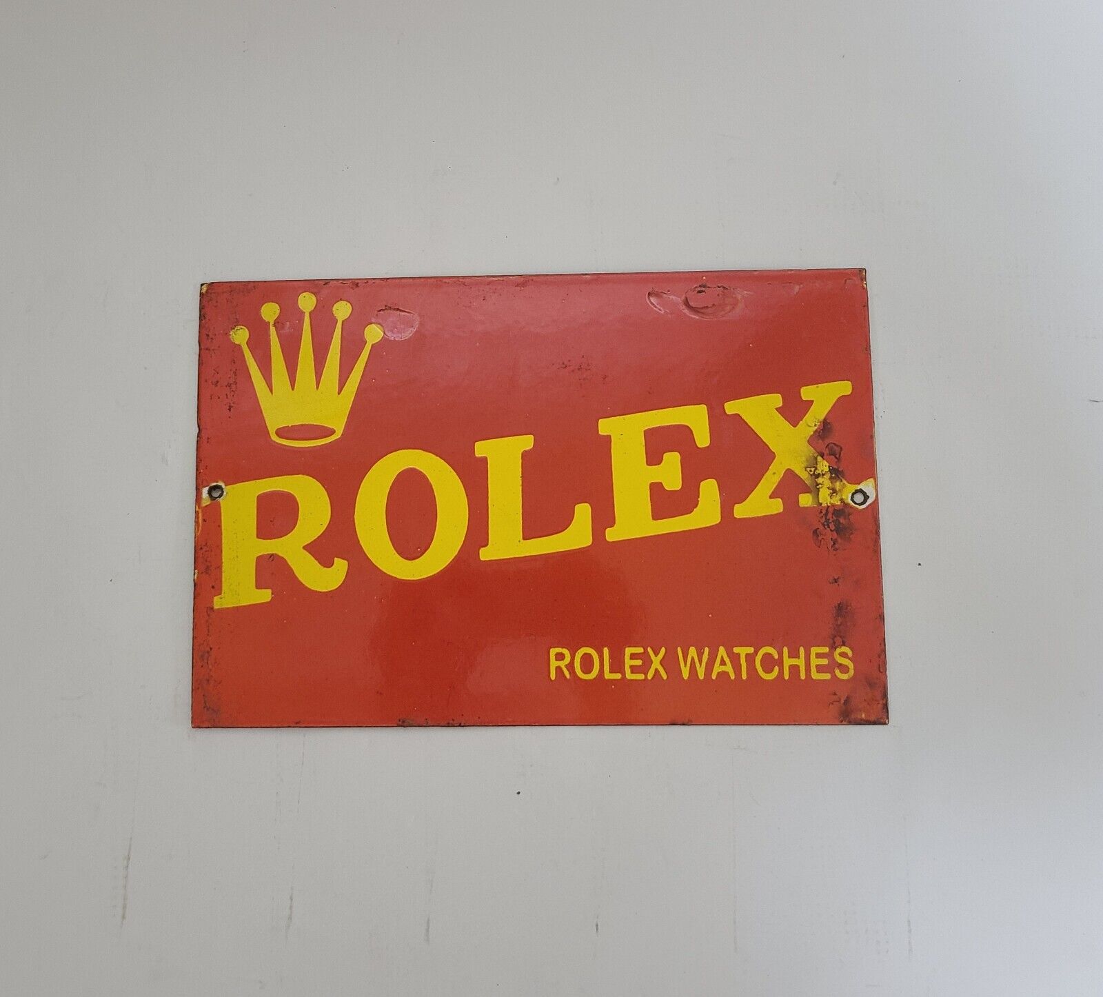 Rolex Watches Porcelain Sign Vintage Advertising Ads 30cm X 20cm 