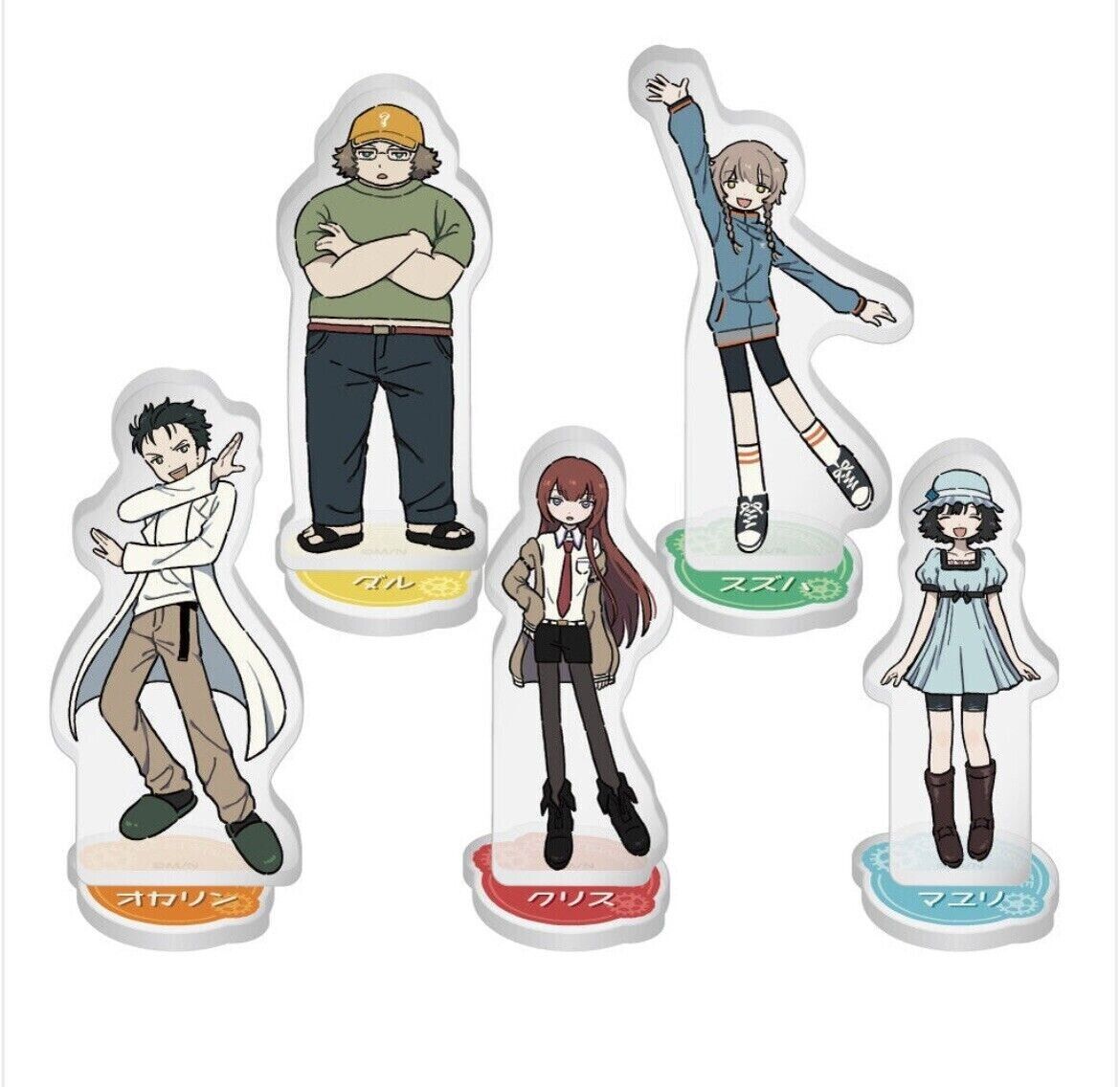 STEINS;GATE 15th Anniversary X Pop Up Shop Acrylic Stand Figure Complete Set New
