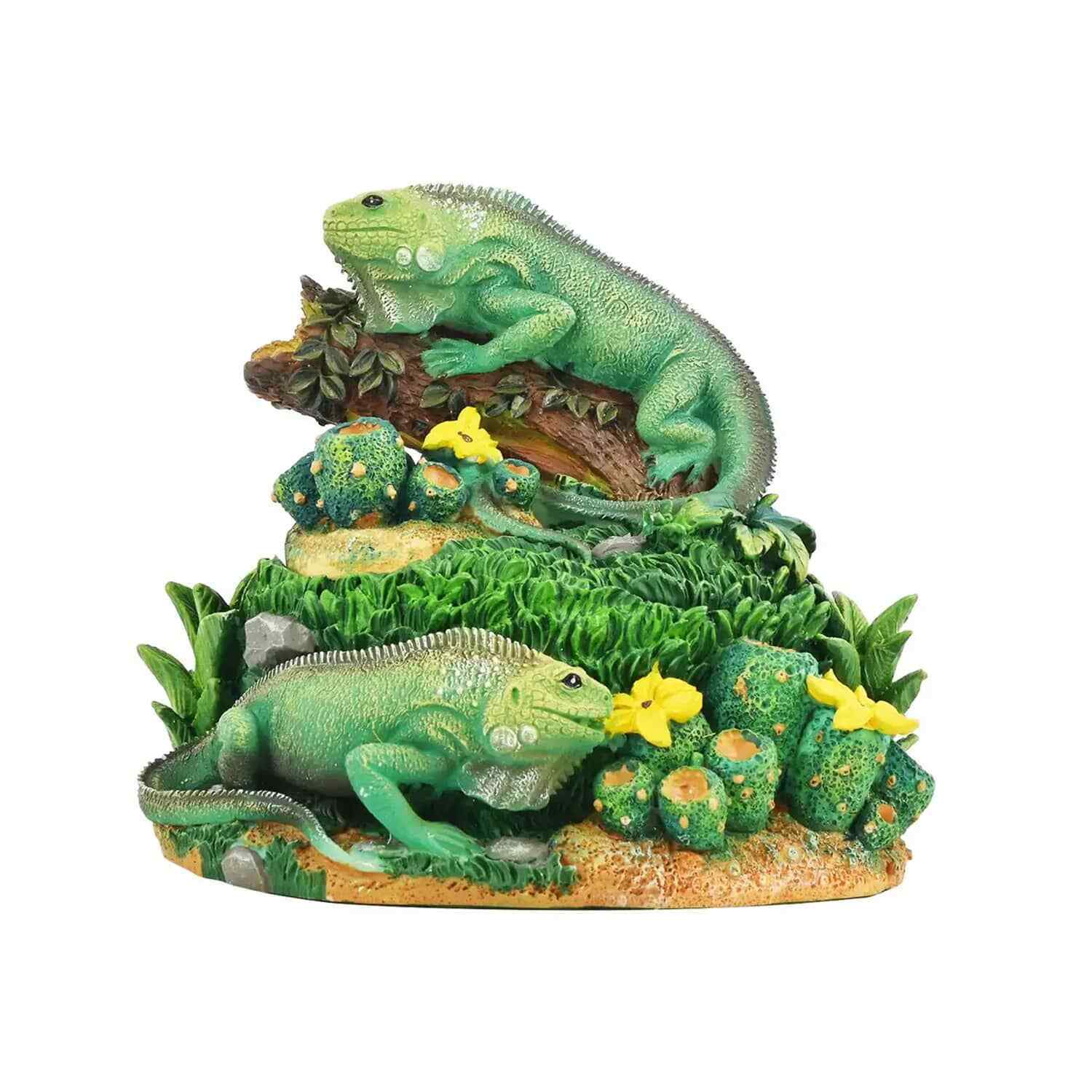 Handpainted Multi Color Resin Trinket Boxes Iguana Pattern Home Decoration Gifts