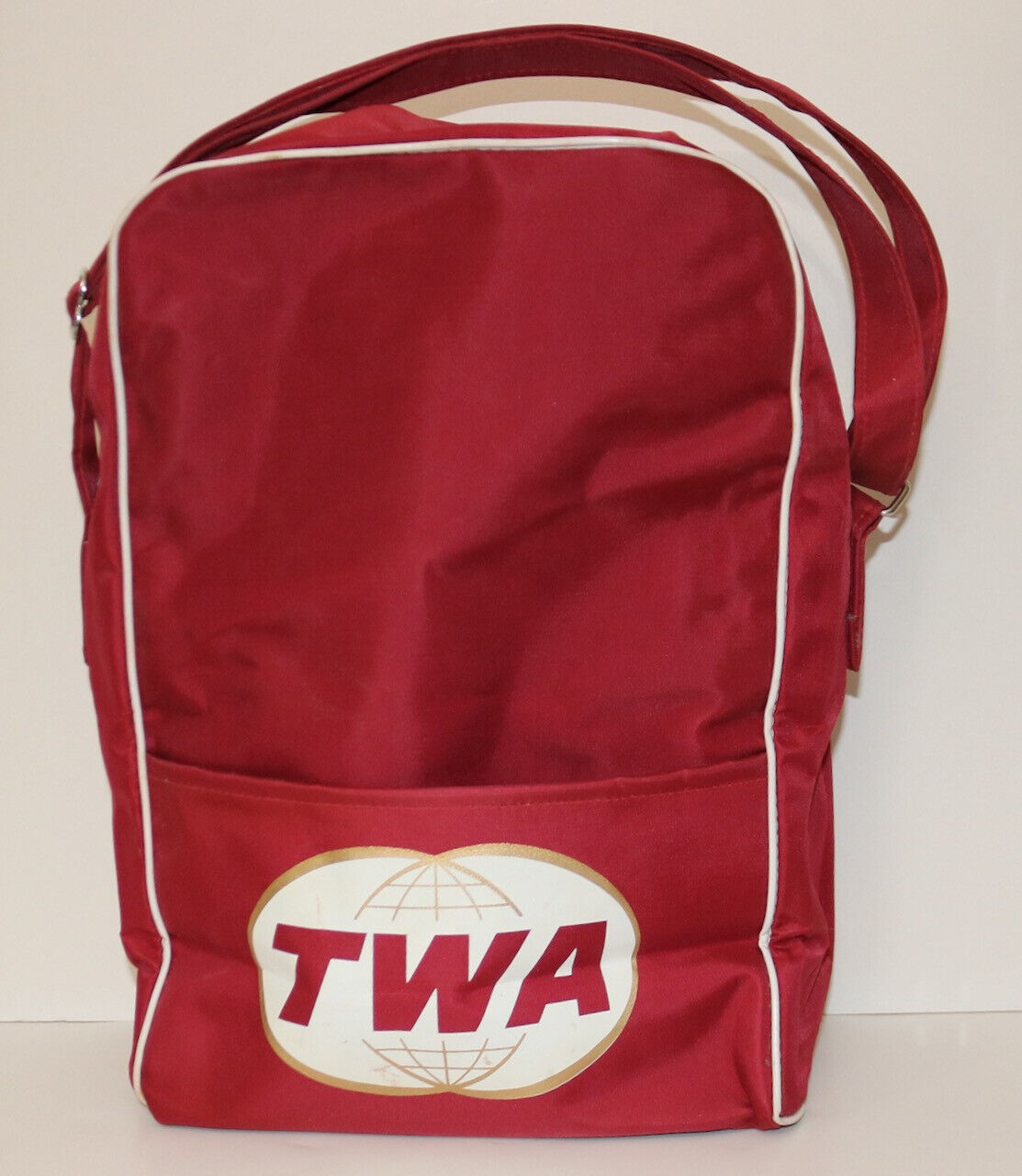 TWA vintage carry on travel tote shoulder bag Trans World Airlines