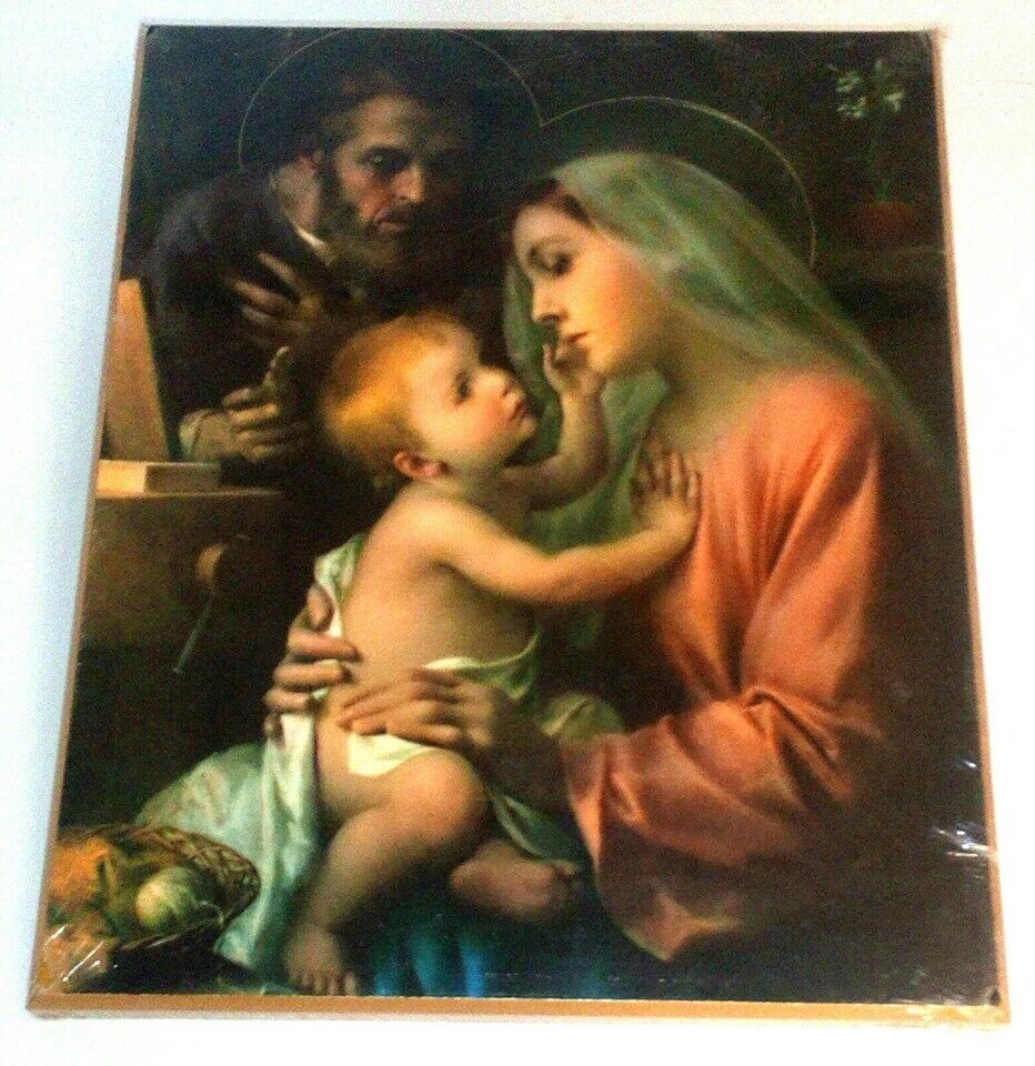 WHOLESALE LOT OF 10 Holy Family Wood Wall Plaques Made in Italy