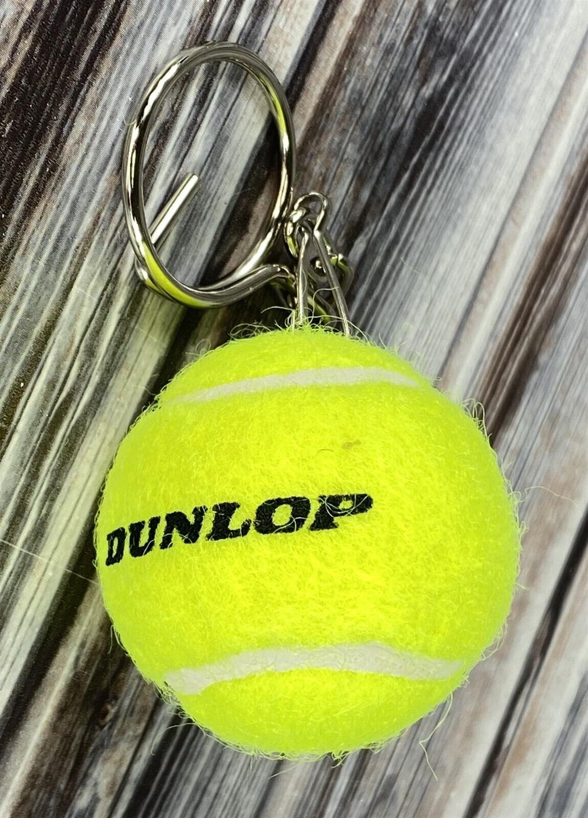 Dunlop Mini Tennis Ball Keychain Key Ring - Fuzzy - 1.5\