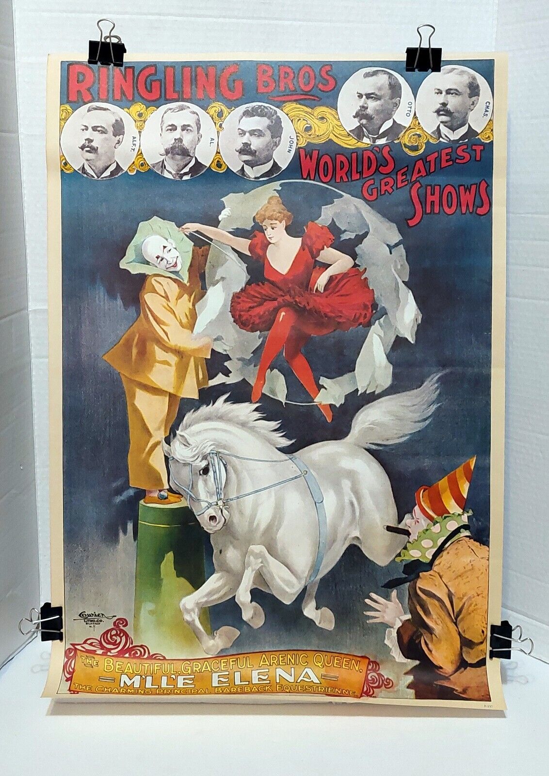 Vintage 1971 Ringling Brothers Barnum & Bailey MLLE ELENA Poster 23\