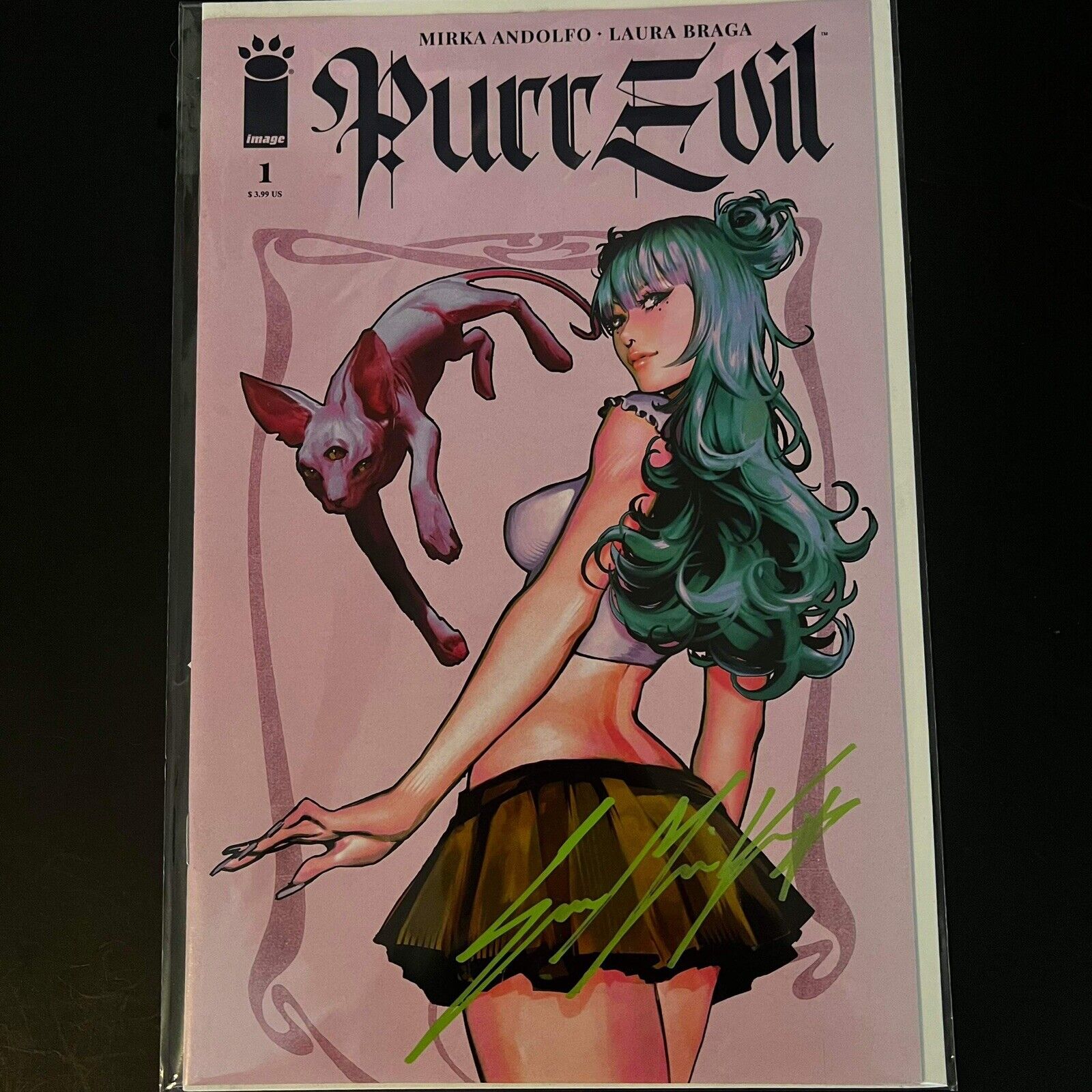 Purr Evil #1 Signed By Sozomaika Variant Cover D Image Comics 2023 With COA