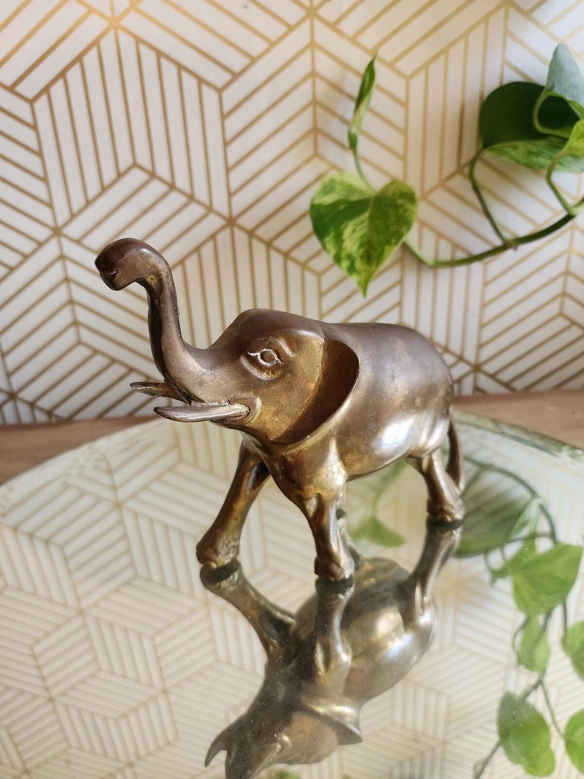 Vintage Solid Leonard Brass Elephant 6\