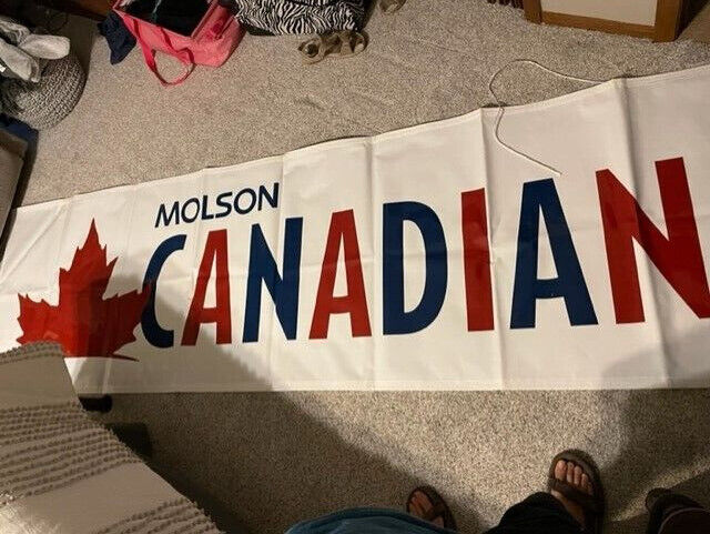 NEW Large MOLSON CANADIAN BEER banner sign
