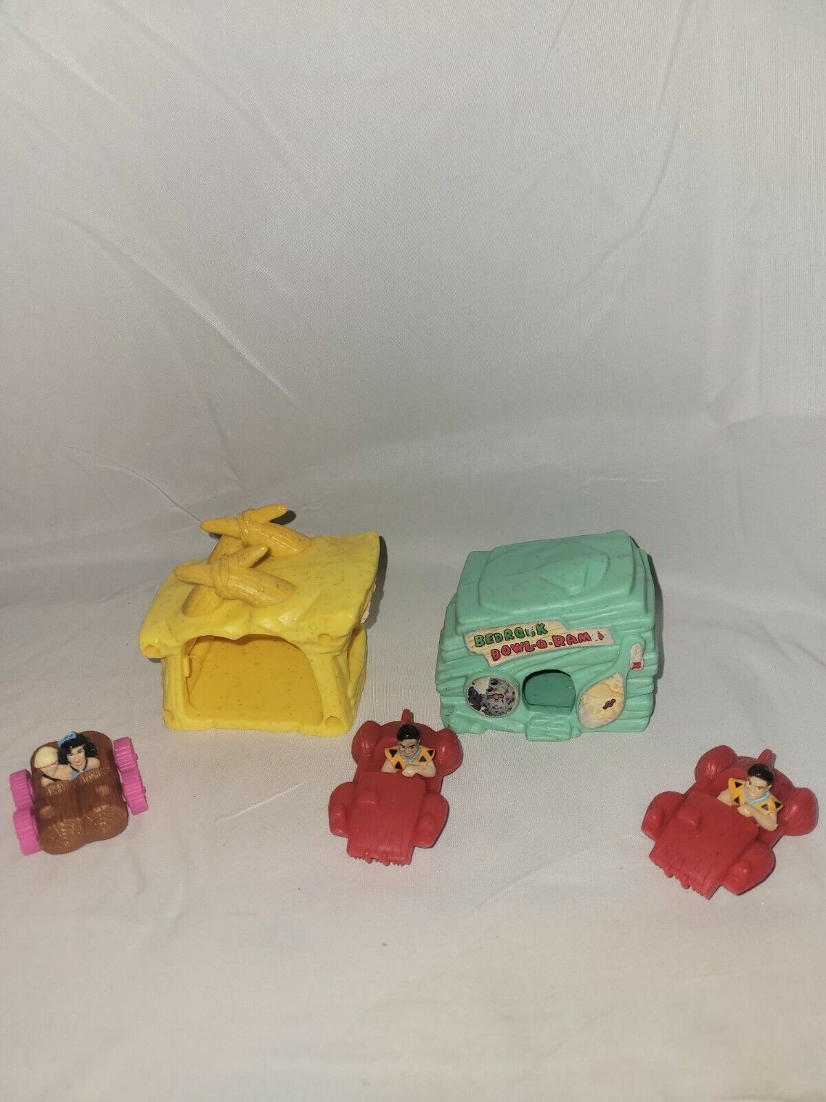 Vintage Flintstone Village - Houses & Cars McDonald\'s Happy Meal Toys Lot rare