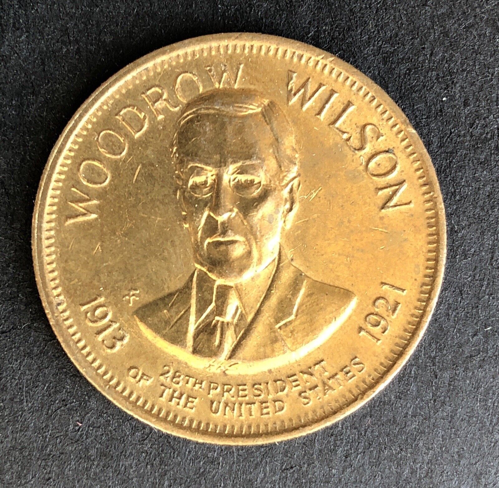 Franklin Mint President Woodrow Wilson Commemorative Coin, Token