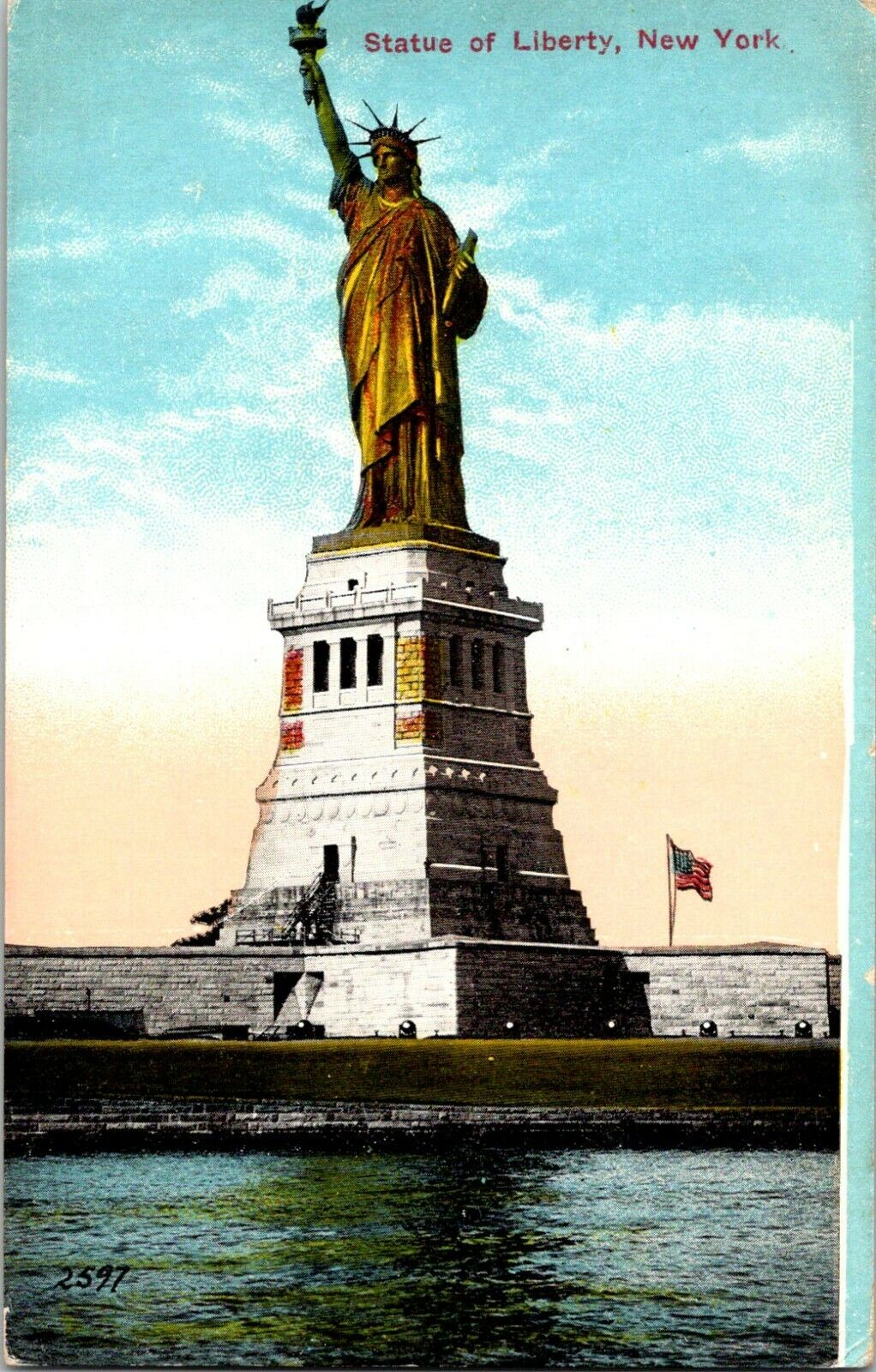 Postcard Statue of Liberty August Bartholdi NYC New York A25