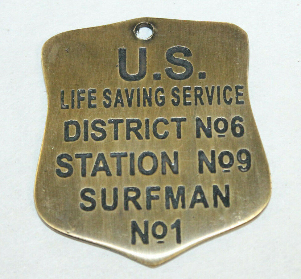 Vintage Style Brass US Life Saving Service Surfman Patrol Check Badge Replica