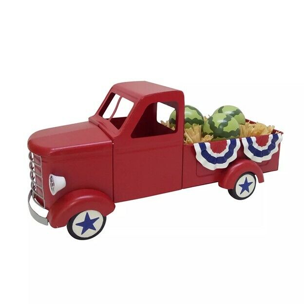Celebrate Americana Together Patriotic 4th of July Metal Watermelon Truck 