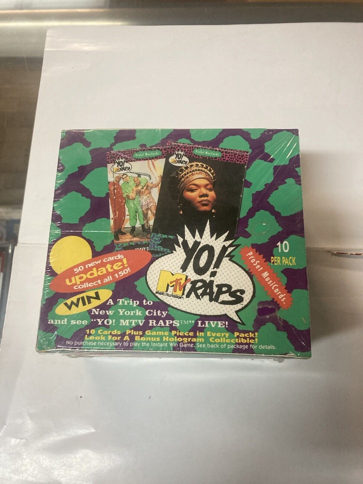 Sealed 1991 proset yo raps MTV unopened box 36 packs 50 Update Cards