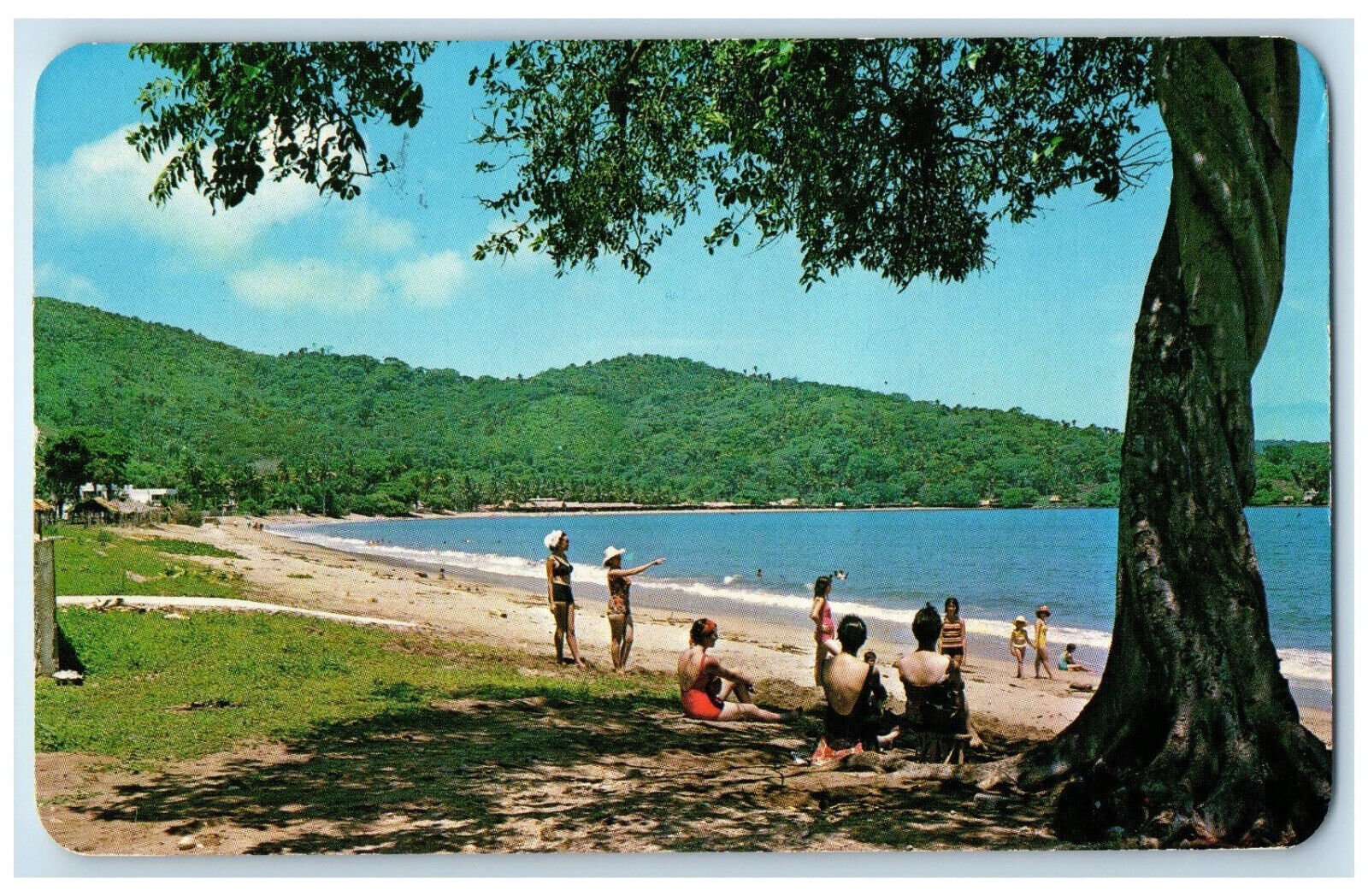 c1960's Los Guayabitos Beach is Near Puerto Vallarta Nayarit Mexico Postcard