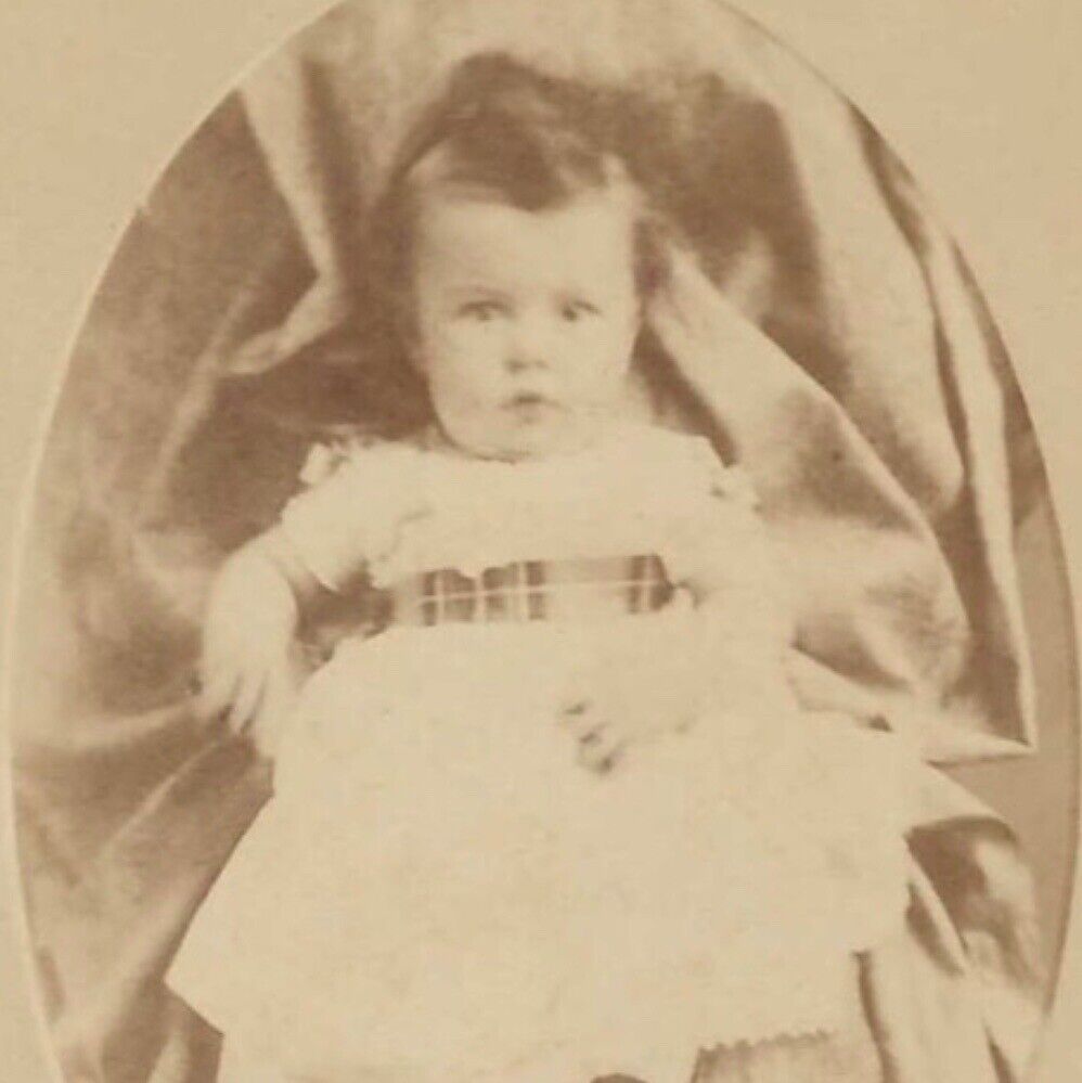 Antique CDV Photo Victorian Hidden Mother 1800s Norwalk Ohio Photograph
