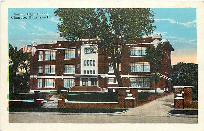 KS, Chanute, Kansas, Senior High School Building, Kropp Co No 13426