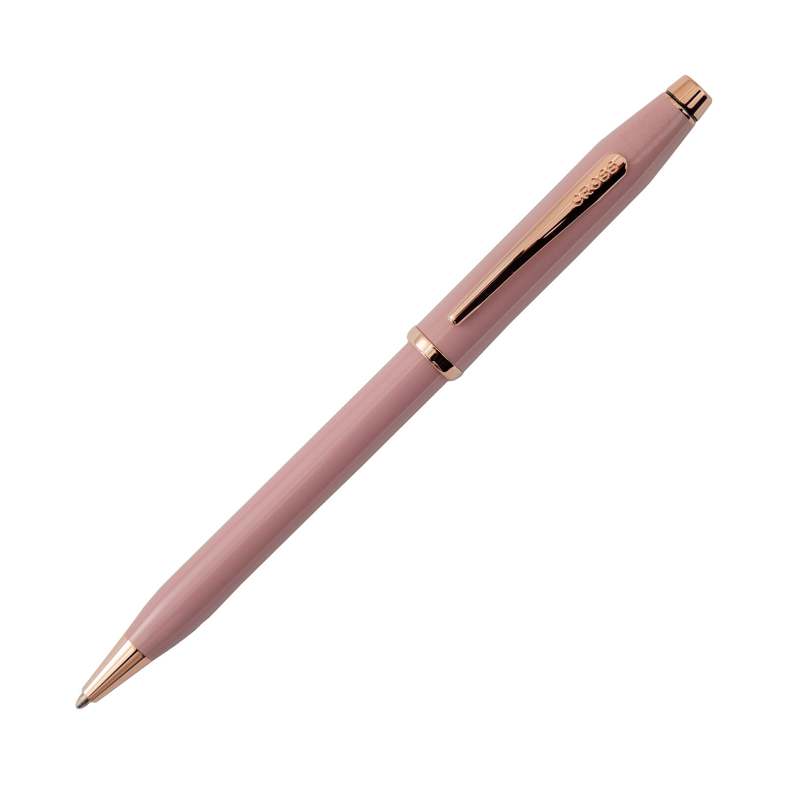 Cross Century II Ballpoint Pen in Smoky Pink Lacquer with Rose Gold Trim - NEW