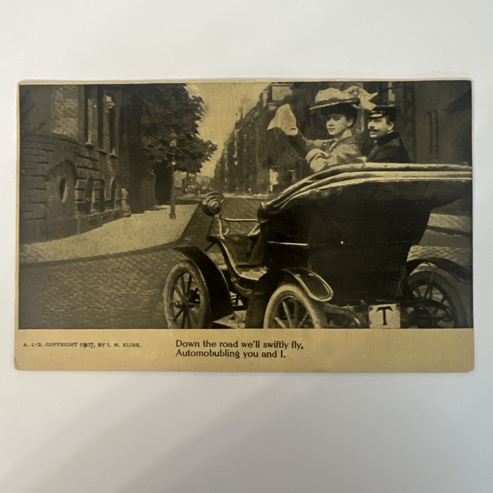 Vintage Automobile Car Postcard - 1907