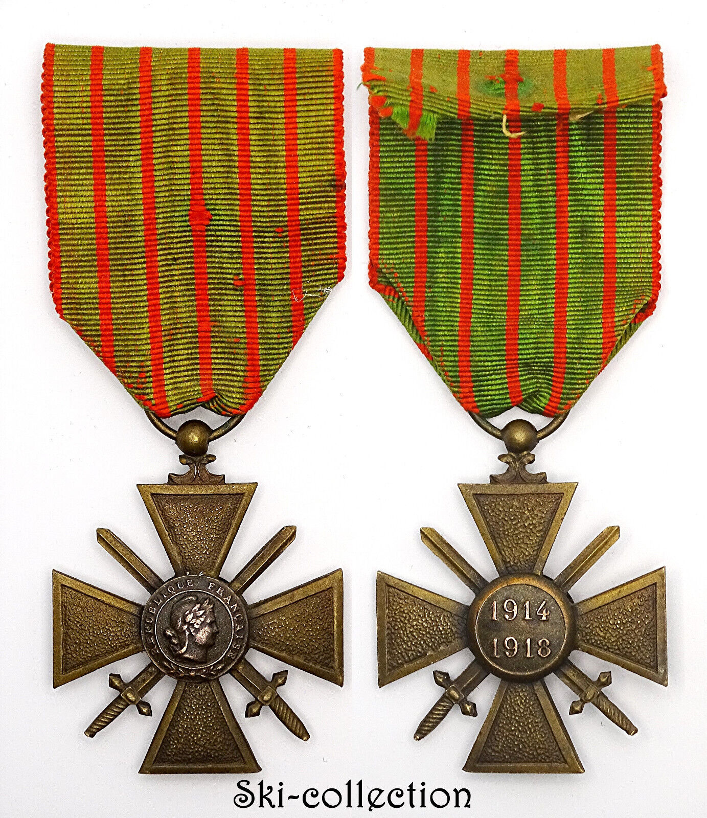 Cross of War 1914-1918. Bronze. France 1° Guerre World, WW1°