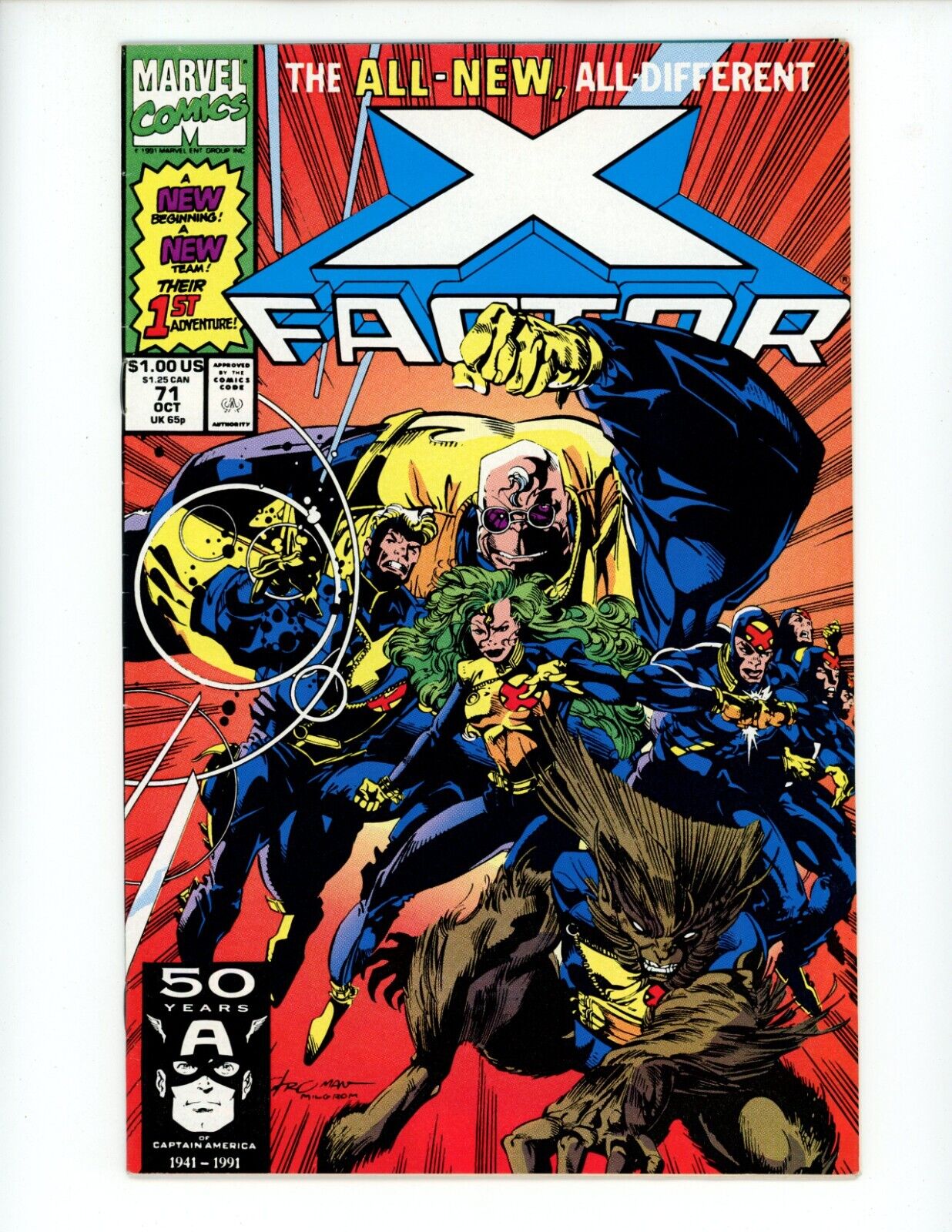 X-Factor #71 Comic Book 1991 VF- Peter David Larry Stroman Marvel Comics