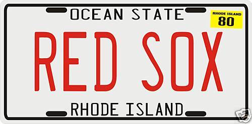 Pawtucket Boston Red Sox Rhode Island '80 License plate