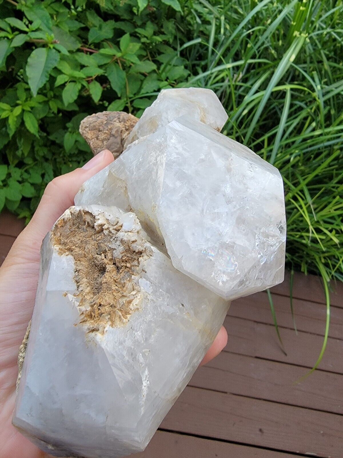 HUGE 6 Pound Natural Herkimer Diamond Cluster  - Reconstructed