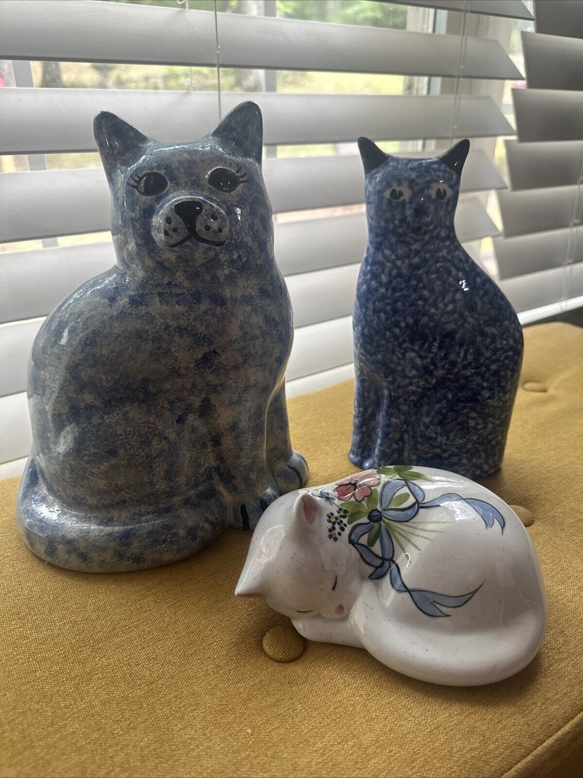 Lot Of 3 Porcelain Cats