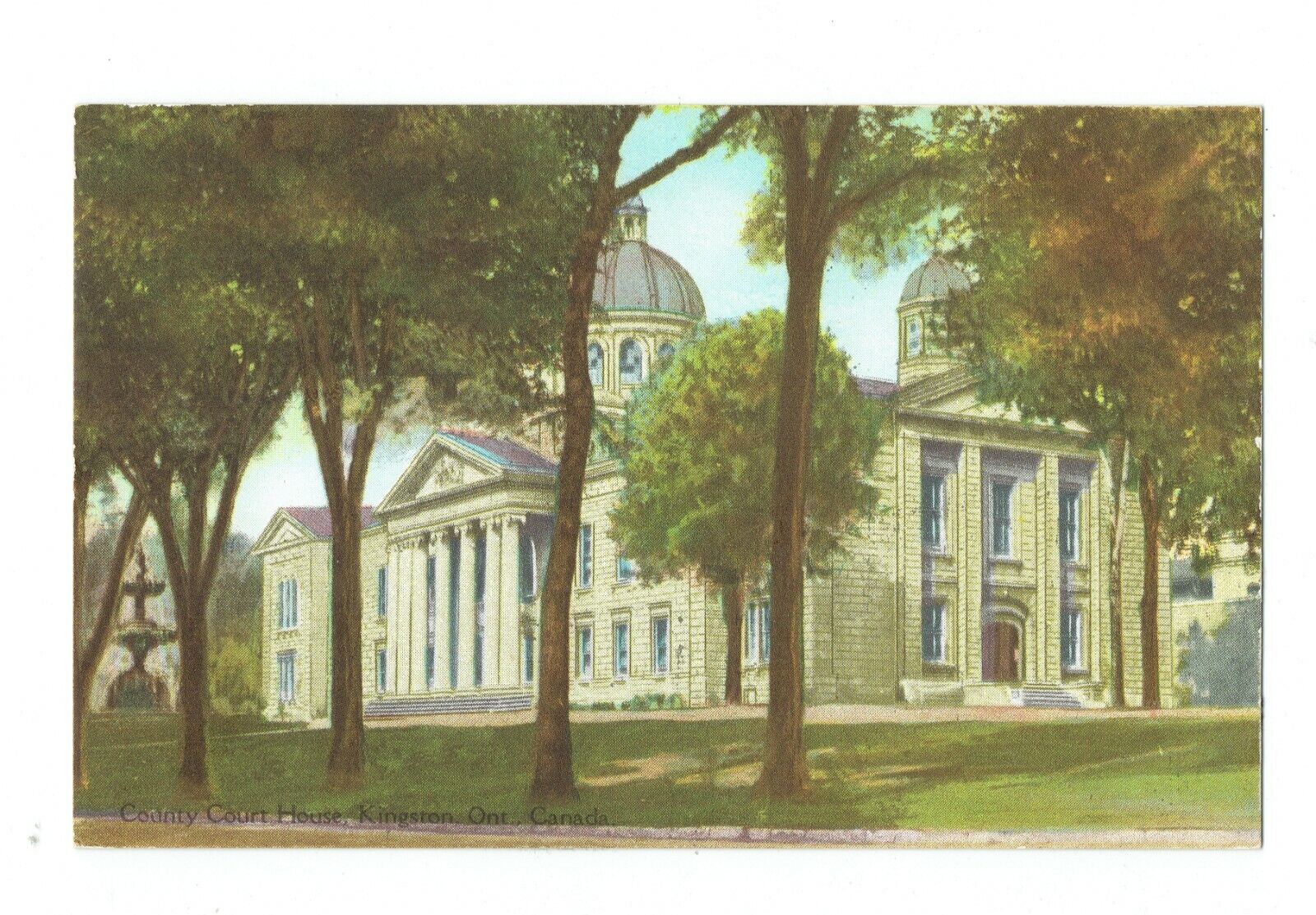 Postcards Vintage (1) Kingston, Ont, Canada County Court House 235-2 UP (378)