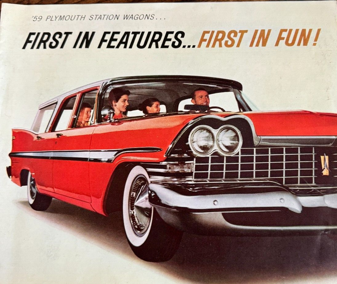 Vintage 1959 Plymouth Car Station Wagon Sales Dealer Brochure ~ Automobile