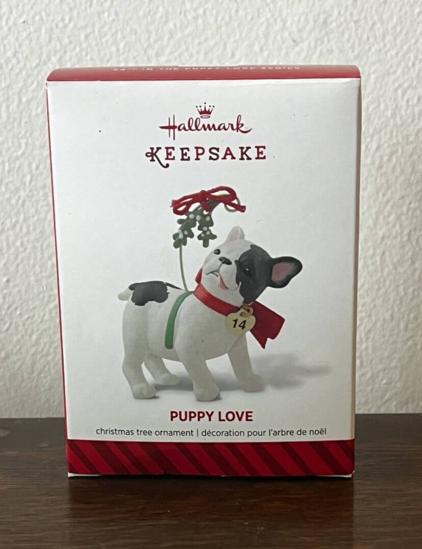 2014 Hallmark Keepsake Puppy Love No. 24 Ornament French Bulldog