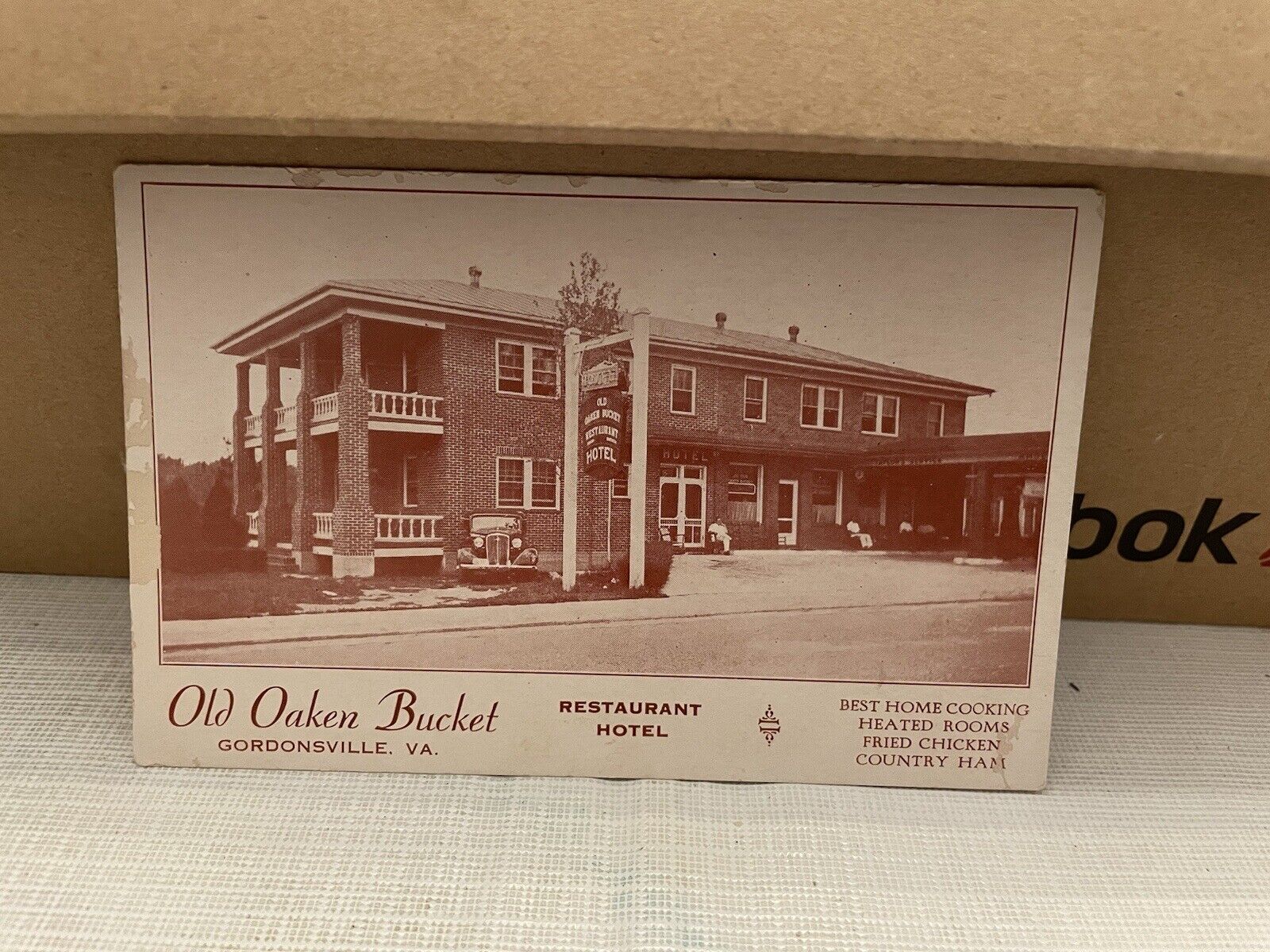 Vtg Postcard Old Oaken Bucket Restaurant & Hotel Gordonville VA Unused