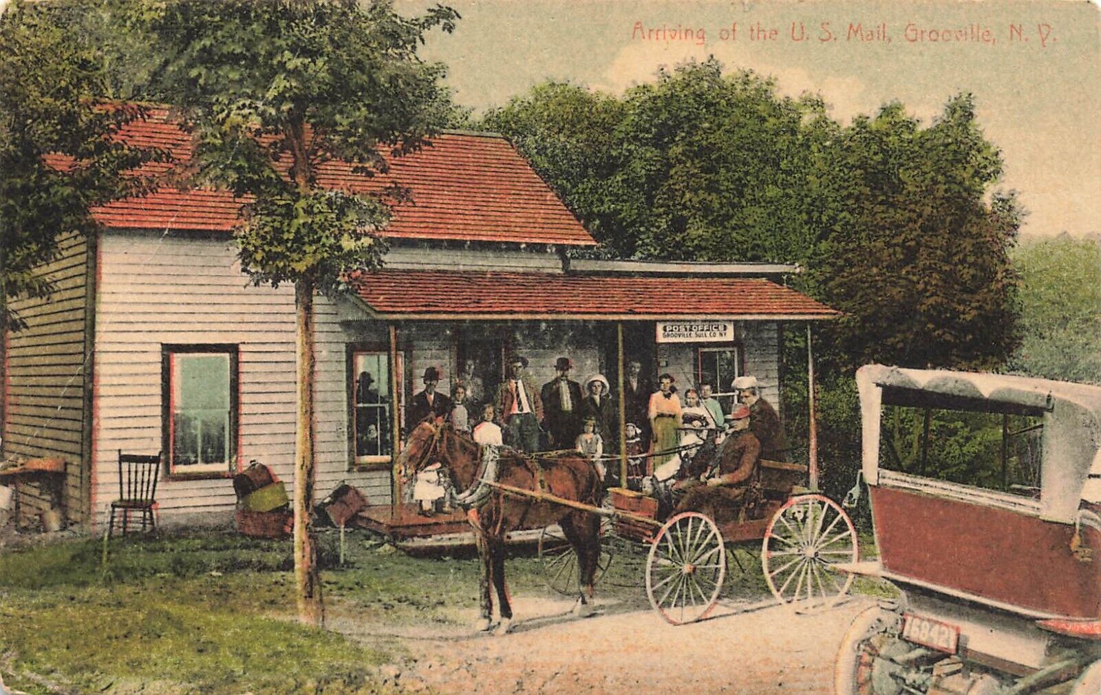 LP37 Grooville Sullivan County NY Post Office  Postcard