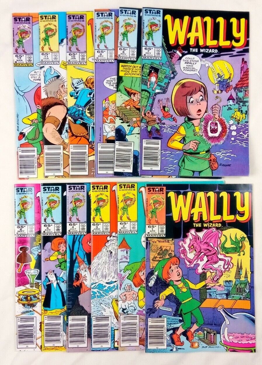 Wally the Wizard #1 2 3 4 5 6 7 8 9 10 11 12 Set Lot 1985 Newsstand High Grades