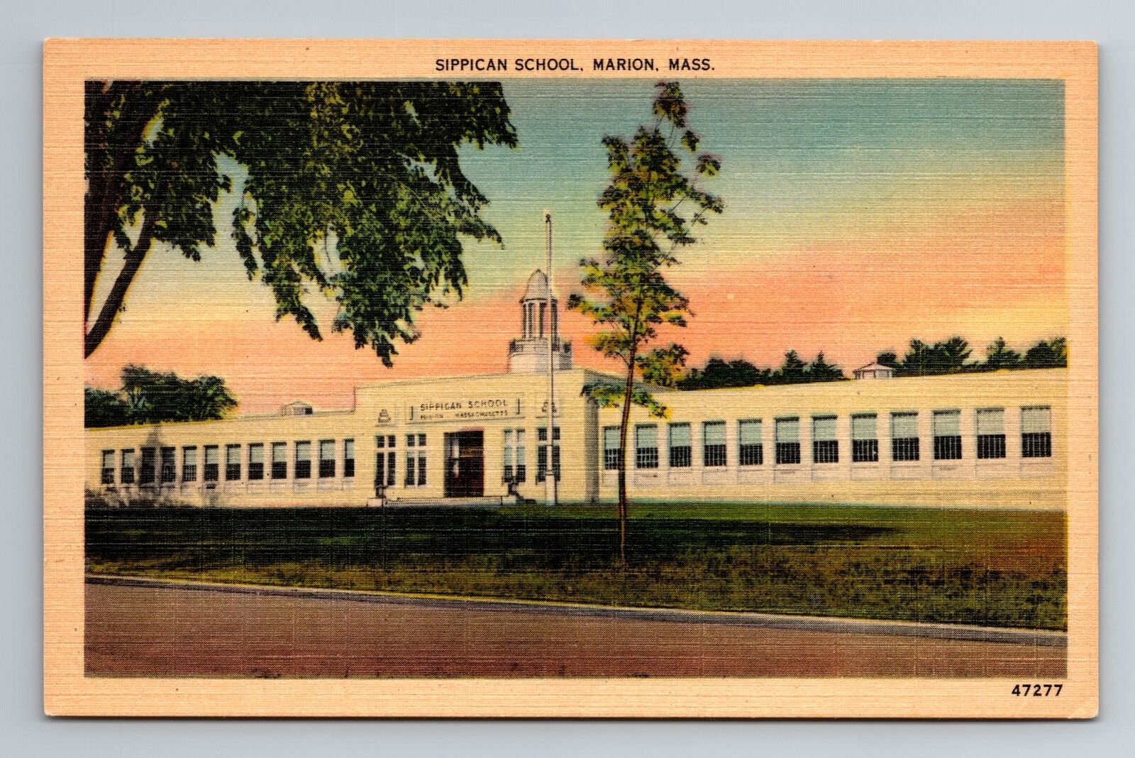 Marion, MA-Massachusetts, Sippican School Antique, Vintage Souvenir Postcard
