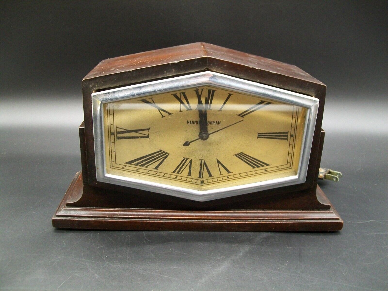 1920s 30s Manning Bowman Electric Desk Clock Art Deco For Repair